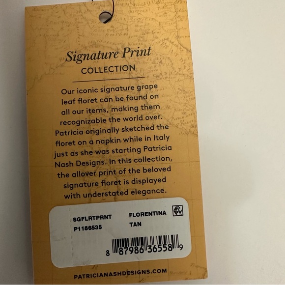 Patricia Nash Florentina Crossbody – Tan Leather Frame Bag with Signature Print - Picture 9 of 11